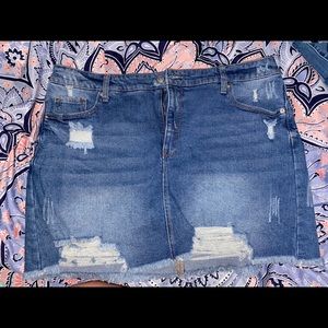 Wild Fable Ripped Denim Skirt